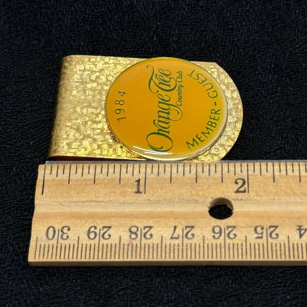 1984 Orange Tree Country Club‎ Member Guest Money Clip Vintage Gold Tone